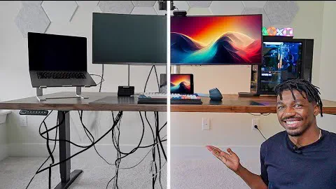 Cable Managing my Standing Desk | On a Budget thumbnail